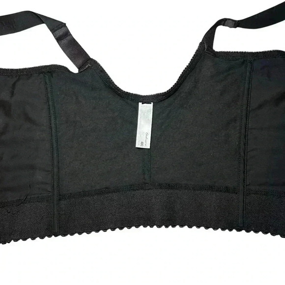 Underscore Women's Bra Black Size 40C Longline Bra Corset Wirefree Front Close - Picture 10 of 11